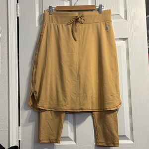 SNOGA Women's Tan Skirt with Leggings